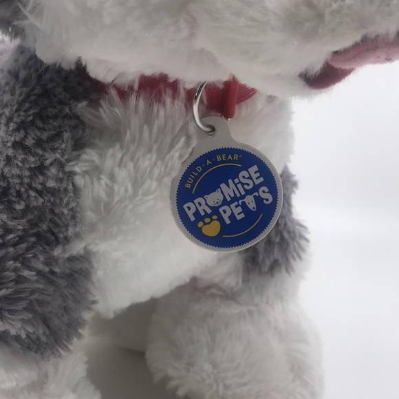 Build-A-Bear Workshop Promise Pets Grey White Husky Stuffed Plush Toy - Picture 4 of 7